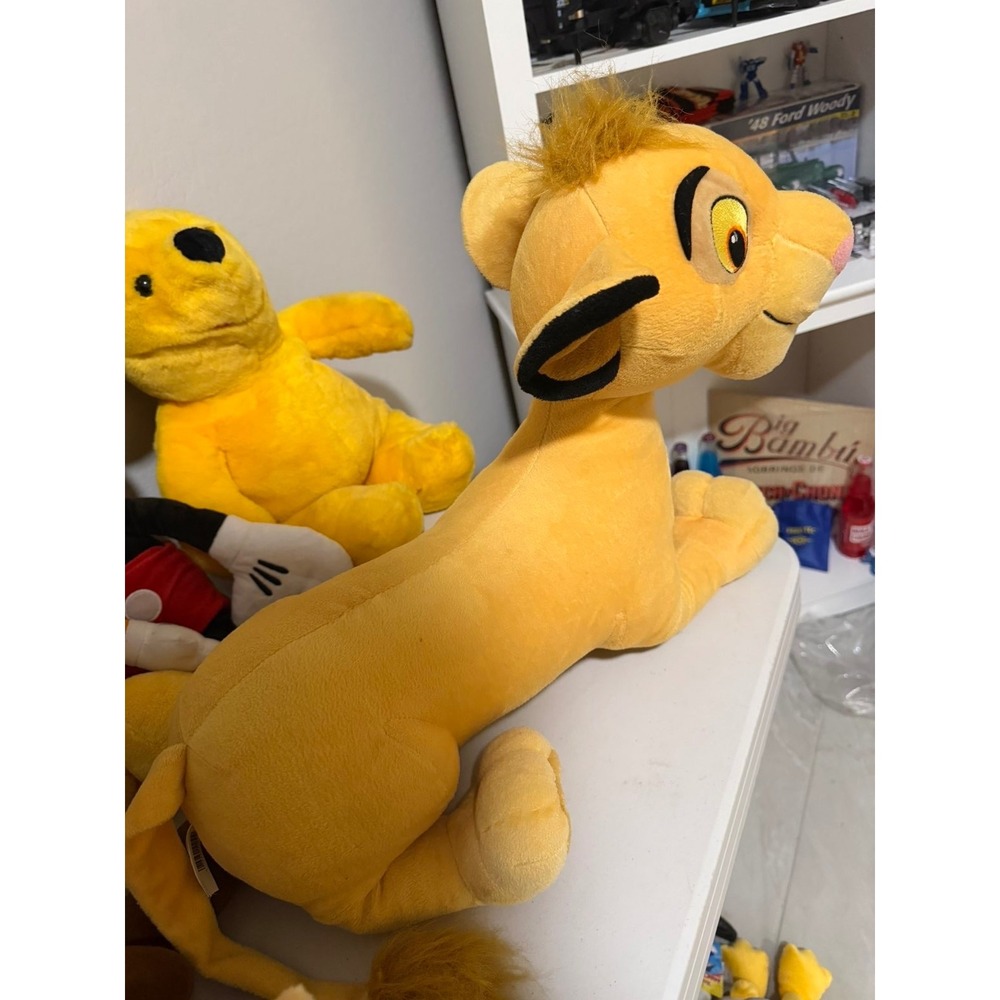Disney Simba Lion King Plush Stuffed Animal Toy Hasbro 2002 Large‎ Yellow Cub